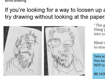 1-hour experimental portrait drawing lesson