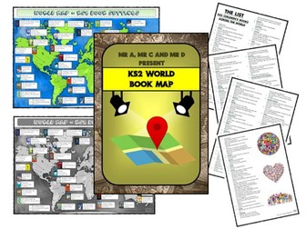 FREE - World Book Map (KS2) by Mr A, Mr C and Mr D Present