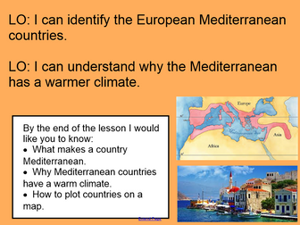 Geography - Labelling a map & Mediterranean countries