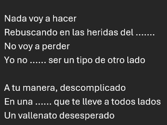 KS3/4 Listening Shakira - La bicicleta