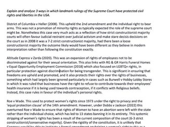 AQA A Level US Politics Civil Rights 9 markers