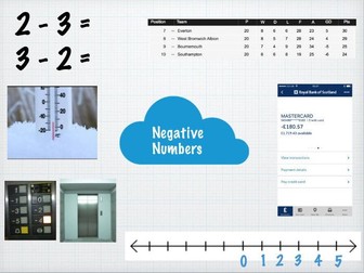 Negative Numbers: 2 Lessons For Upper Keystage 2. Planning/Resources