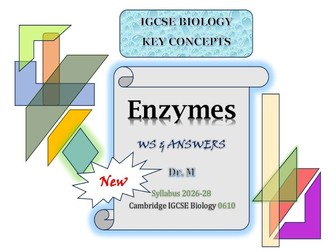 Enzymes -IGCSE Biology WS & answers