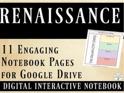 Renaissance Interactive Notebook Digital Graphic Organizers for Google Drive