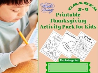 Printable Thanksgiving Activity Pack for Kids