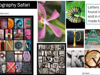 Typography/Photography Safari ! Easy to deliver! Fun! GCSE Portfolio Maker!