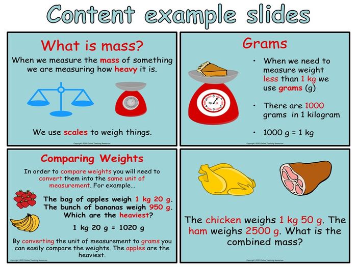 Year 3 Measurement Bundle Teaching Resources   UnitsofMass 