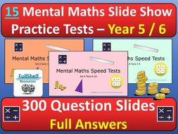 Mental Maths Tests Year 5 / 6 by FullShelf | Teaching Resources