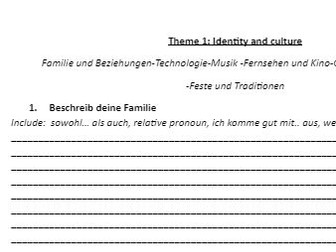 GCSE German Speaking booklet