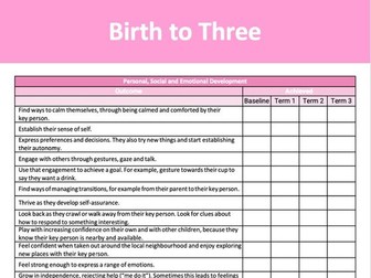 EYFS Progress Tracking