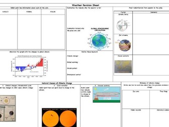 Weather & climate change revision sheet