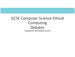Ethical and Legal debates for Pearson Edexcel GCSE in Computer Science