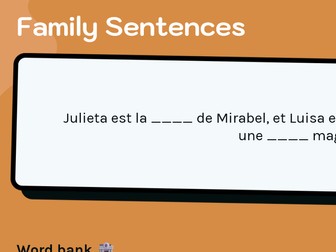 Year 7 French Cover Lesson | Family & House Vocabulary | Encanto-Inspired