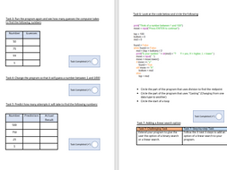 Binary & Linear Search programming task in Python - GCSE Computer ...
