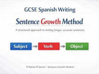 GCSE Spanish Writing - Sentence Growth Method