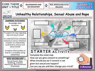 Sexual Assault + Relationships - PSHE