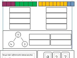addition fact families year 1 differentiated worksheets