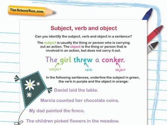 Subject, verb and object