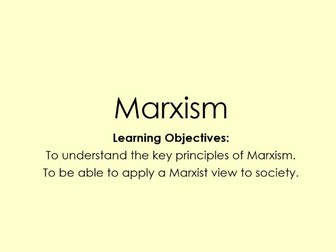 AQA A Level Sociology - Theory & Methods - Introduction to Marxism