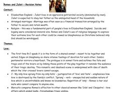 Romeo and Juliet - Revision Guide (High Level)