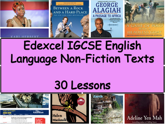 Edexcel IGCSE English Language Non-Fiction Texts (30 Lesson Plans)