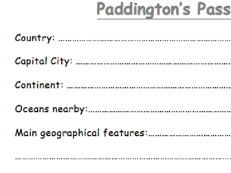 Paddington Bear's Passport