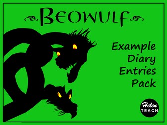 Beowulf Diary Entries Example Texts Pack