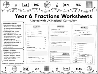 YEAR 6 FRACTIONS
