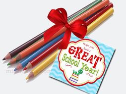 Back to School Last Day of Summer Tags Digital Instant Download SET of 20