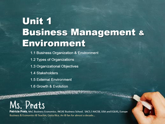 Unit 1 IB Business Management & Environment SL