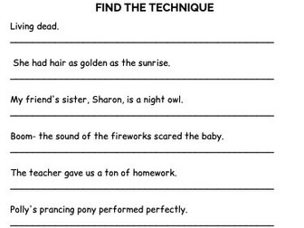 GCSE English - Identify the language technique (III)