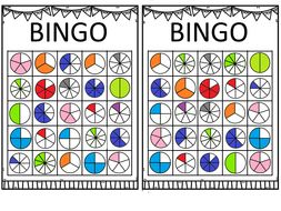 Fraction Bingo! Revision or introduction game.