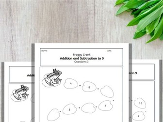 Froggy Creek - Addition and Subtraction (1-9)