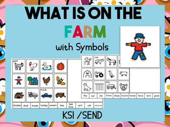 On the Farm Words and Symbols Activities