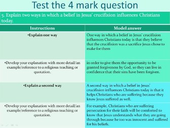 AQA GCSE  Christian beliefs exam practice and tips
