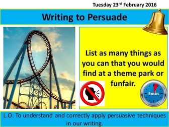Writing to Persuade - Travel