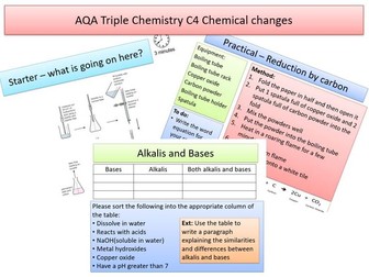 AQA Triple C4 Chemical changes