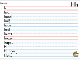 Handwriting A-Z printed for SEN or primary 26 sheets