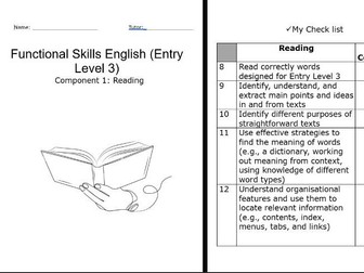 Functional Skills English (Entry Level 3) Component 1: Reading