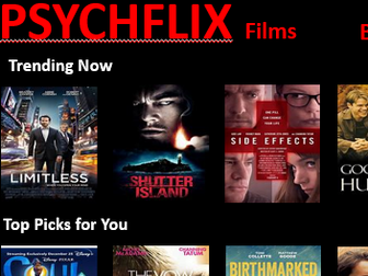 PSYCHFLIX - book, TV, docu, film