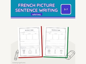 French Picture Sentence Writing | 26 Sheets