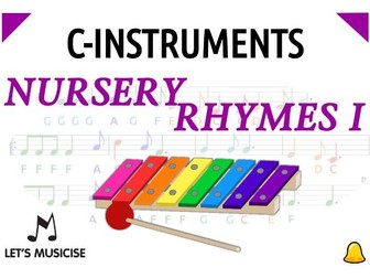 C-instruments Intermediate Method: chime bars, bells, piano, xylophone, tongue drum, boomwhackers