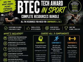 BTEC Tech Award in Sport - WHOLE Course Bundle