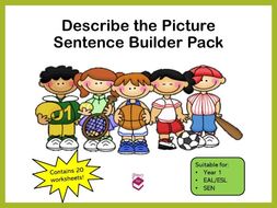 Describe the Picture Sentence Builder Pack