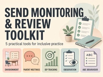SEND Monitoring and Review Toolkit | SENCO Checklists, Trackers and Templates