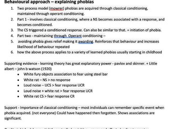 A-Level Psychology: Psychopathology Notes