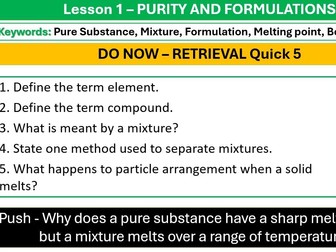 Purity and Formulations - Chemical analysis -C8