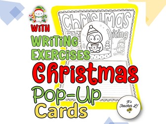 Christmas Pop-Up Cards with Writing Exercises | Christmas Project