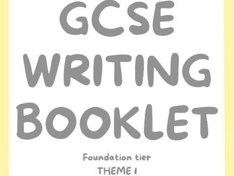 New GCSE Spanish writing booklet (foundation theme 1)