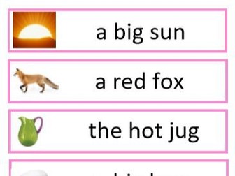 CVC 6 Phrase Study Sample